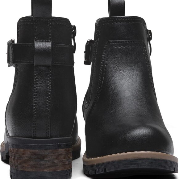 Chic Women's 9006 Ankle Boots with Metal Buckle – Perfect for Fall Fashion - Picture 4 of 5